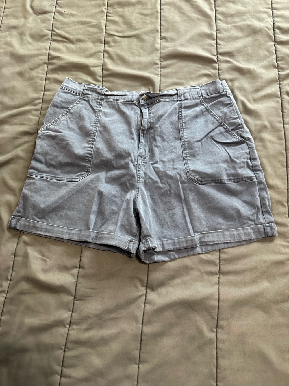 Gloria Vanderbilt Blue Shorts High Rise Women's XXL Plus 20-22